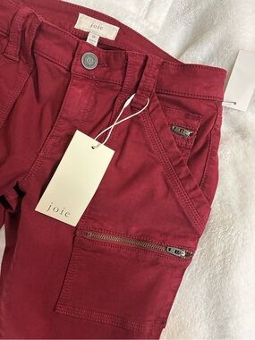 NWT Joie Park Skinny Jeans Size 26 Topanga Burgundy Wine Red Pants